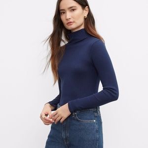 Julie Ribbed Turtleneck Navy Club Monaco NWT